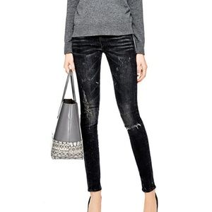R13 Skinny Jeans Distressed & Ripped Knees Size 28